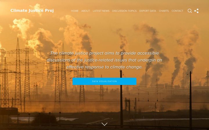 Capture d'écran de climatejustice.co