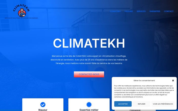 Screenshot of climatekh.fr