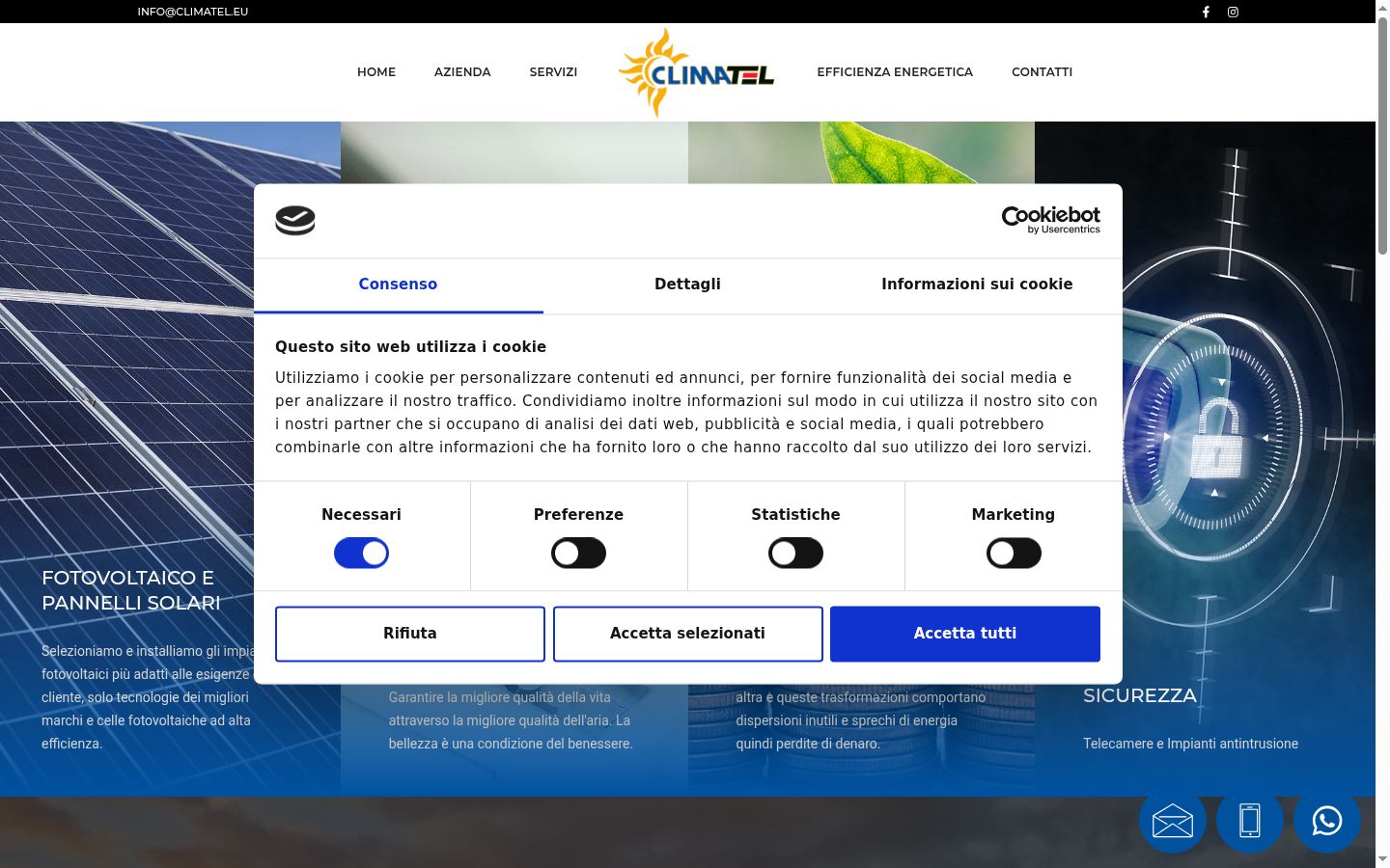 Captura de pantalla del banner de consentimiento mostrado antes de cualquier interacción