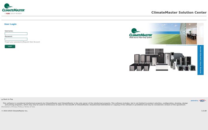 Screenshot of climatemastersolutions.com