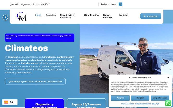 Screenshot of climateos.es