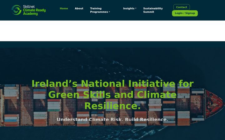 Screenshot of climatereadyacademy.ie