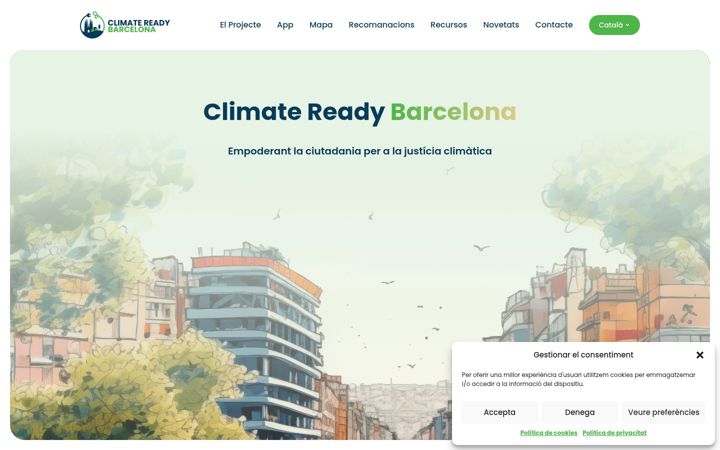 Captura de pantalla de climatereadybcn.eu