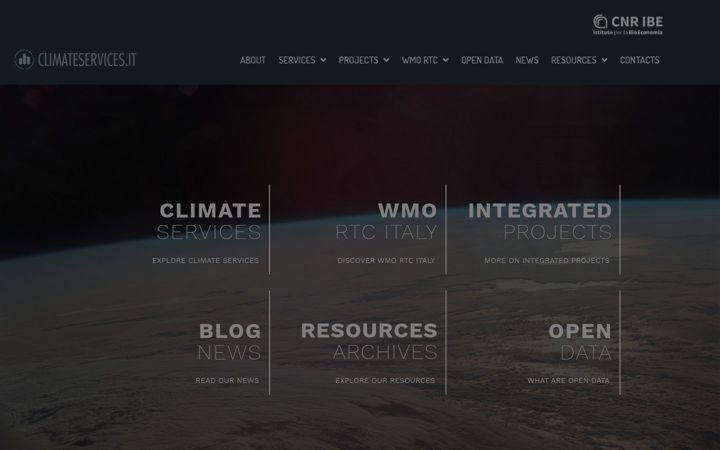 Skærmbillede af climateservices.it