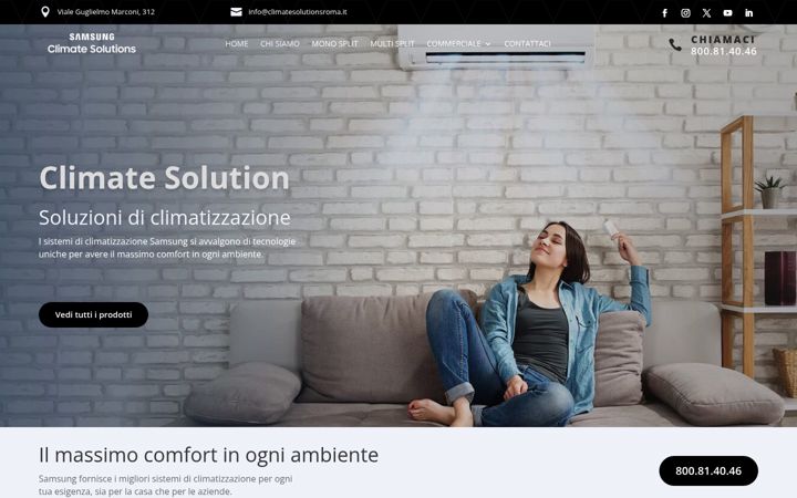 Screenshot of climatesolutionsroma.it