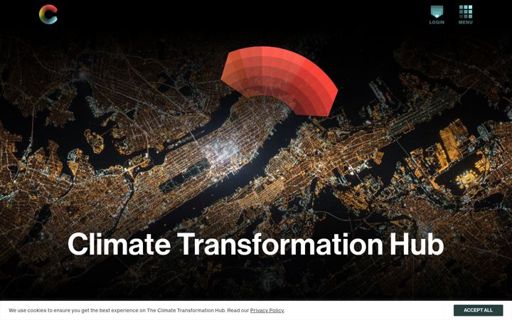 Screenshot stránky climatetransformationhub.org