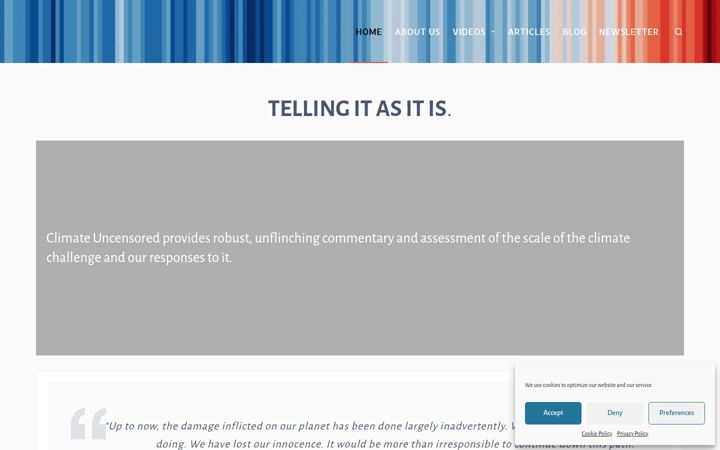 Screenshot of climateuncensored.com