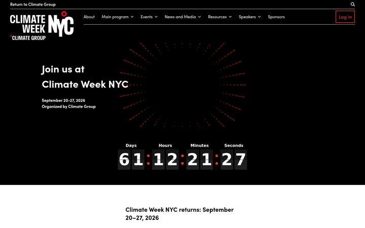 Screenshot of climateweeknyc.org