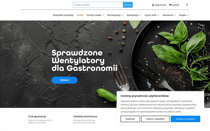 Екранна снимка на climati-sklep.pl