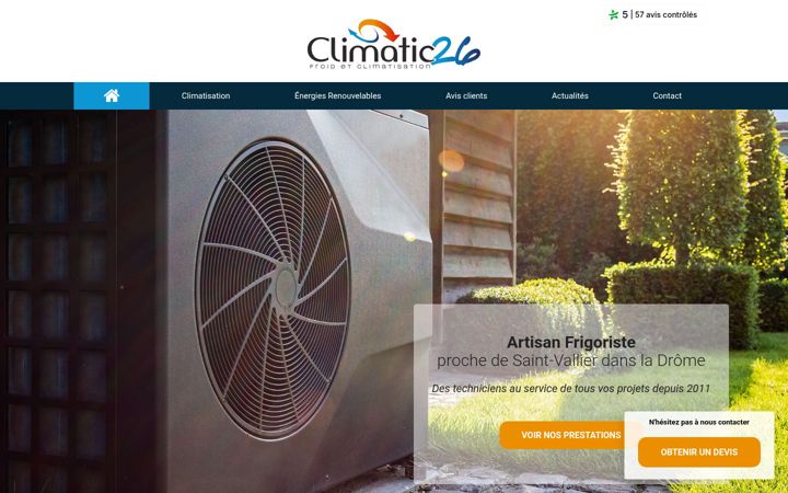 Screenshot of climatic-26.fr