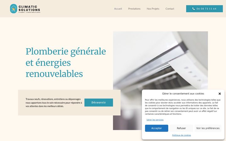 Screenshot of climaticsolutions.fr