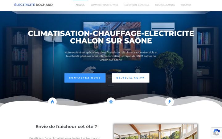 Screenshot of climatisation-electricite-rochard.com