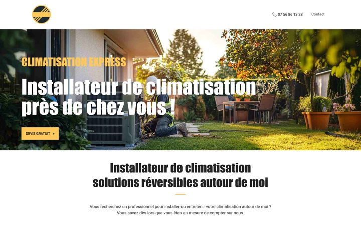 Snímek obrazovky climatisation-express.fr