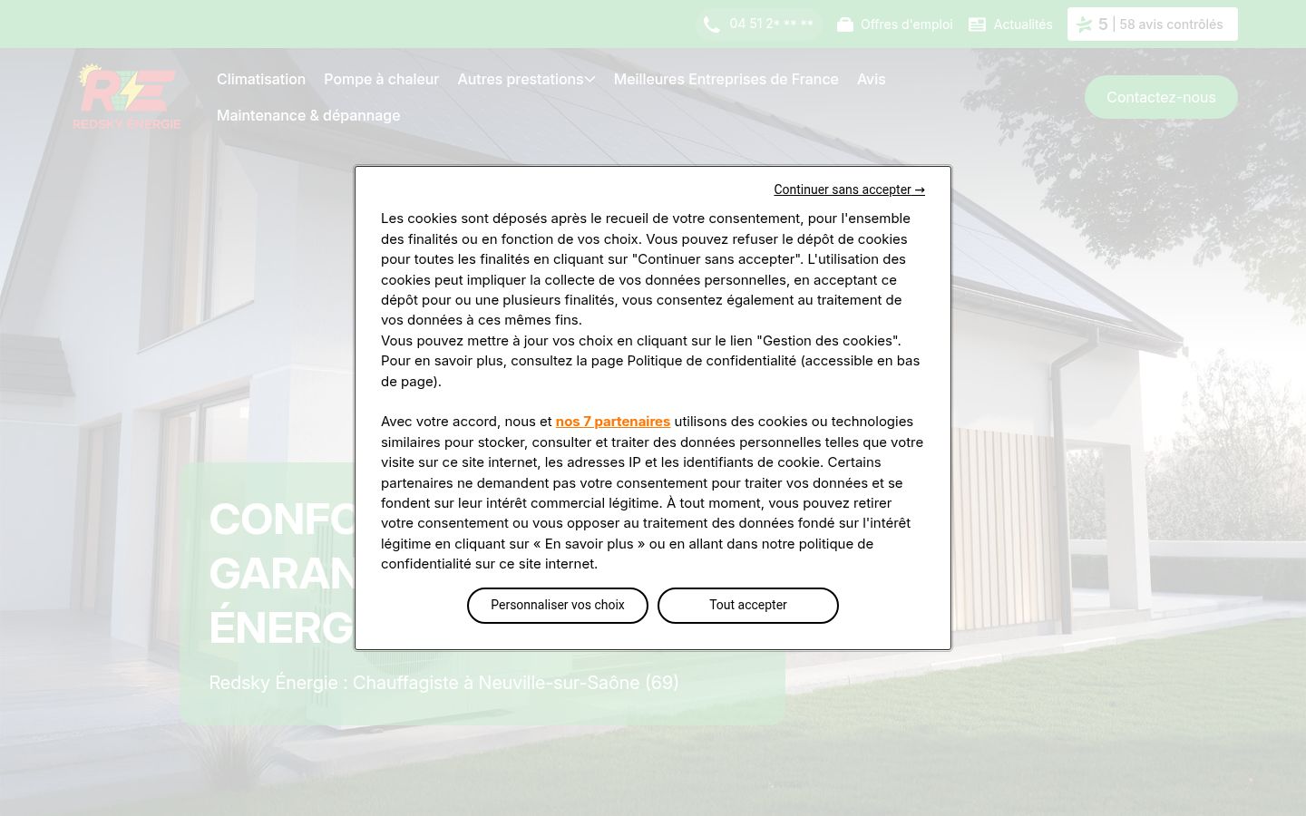 Screenshot of the consent banner shown before any interaction