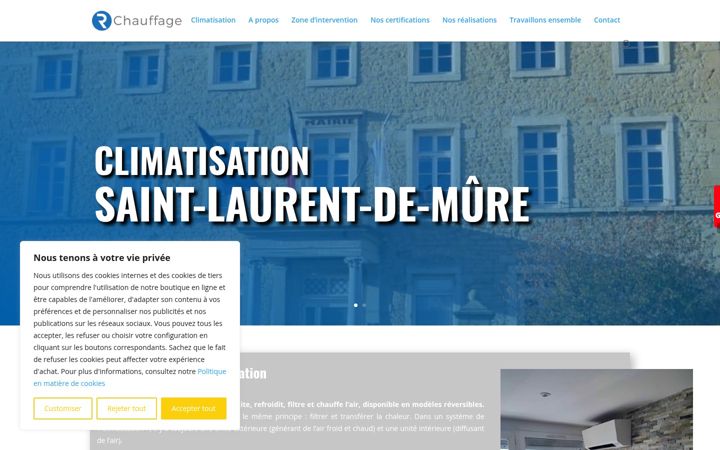 Screenshot of climatisation-saint-laurent-de-mure.fr