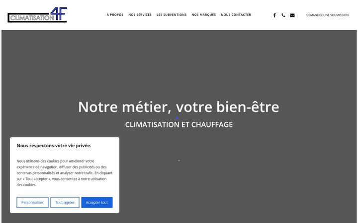 Screenshot of climatisation4f.com