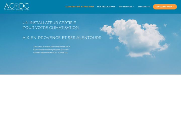 Screenshot of climatisationaix.com