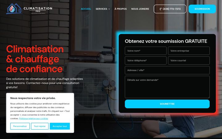 Screenshot of climatisationash.com
