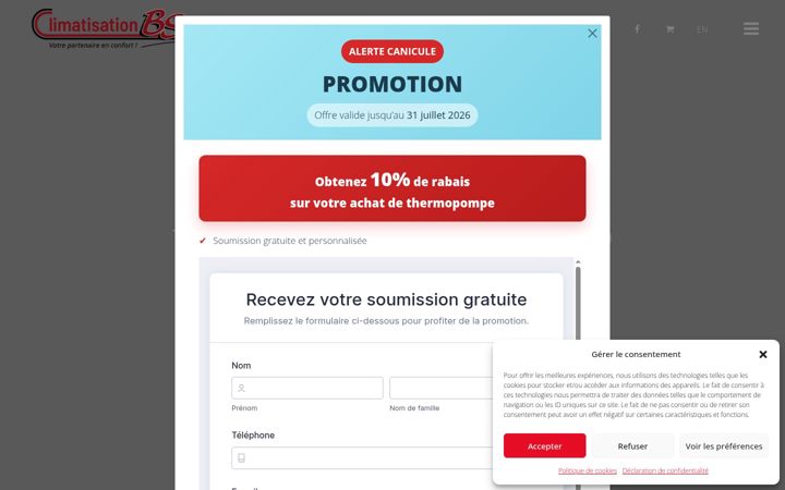Screenshot of climatisationbs.com