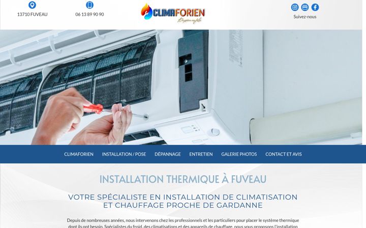 Capture d'écran de climatisationforien.fr