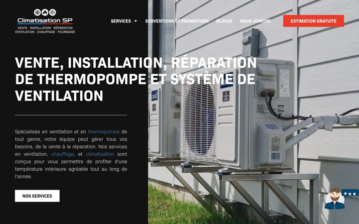 Screenshot of climatisationsp.com