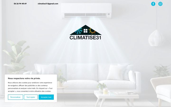 Captură de ecran a climatise31.net