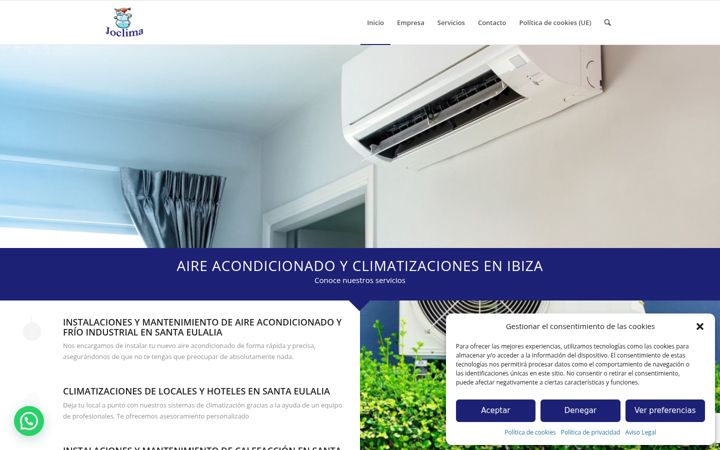 Screenshot of climatizacionenibiza.com