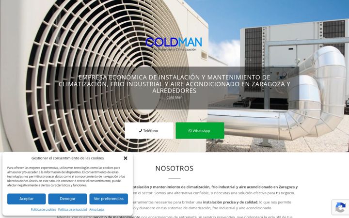 Screenshot of climatizacionenzaragoza.com