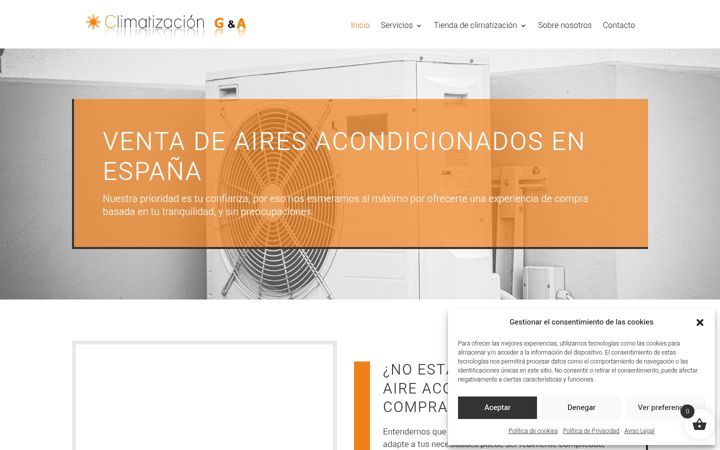 Screenshot of climatizaciongya.com