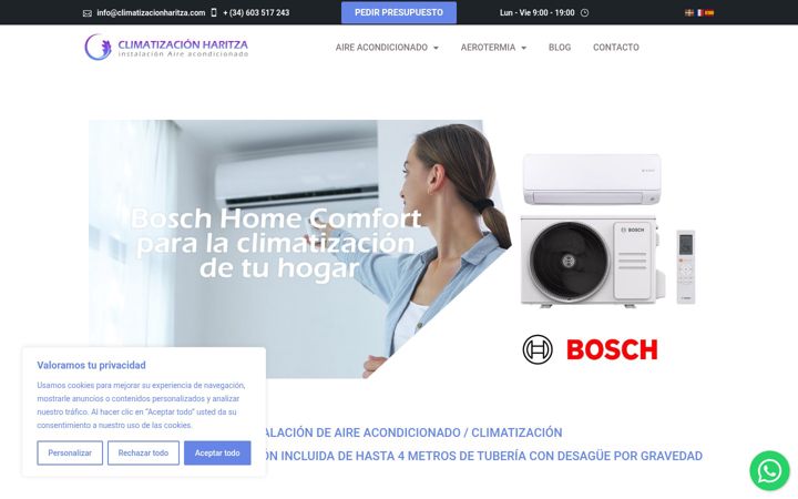 Screenshot of climatizacionharitza.com