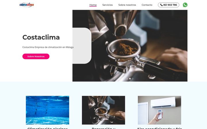 Screenshot of climatizacionmalaga.com.es