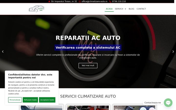 Snimka zaslona za climatizare-auto.ro