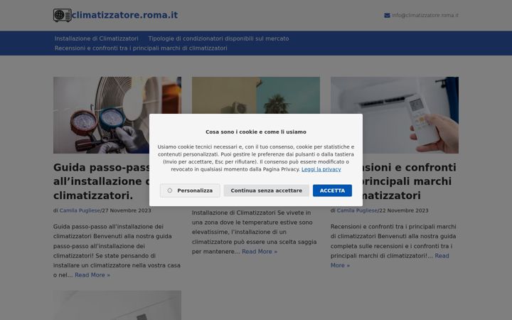 Screenshot of climatizzatore.roma.it