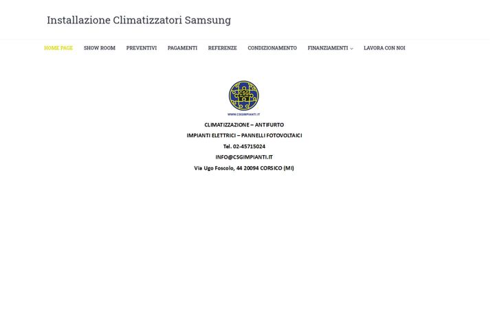 Ekrānuzņēmums no climatizzatorisamsungmilano.it