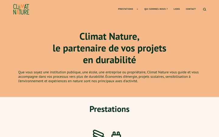 Screenshot of climatnature.ch