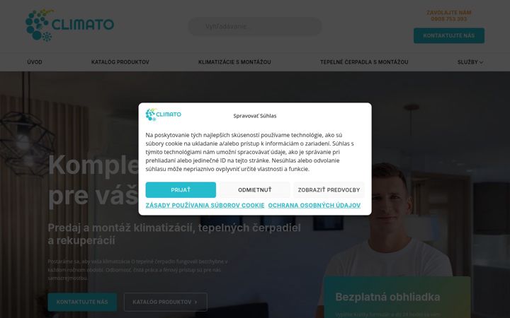 Screenshot of climato.sk