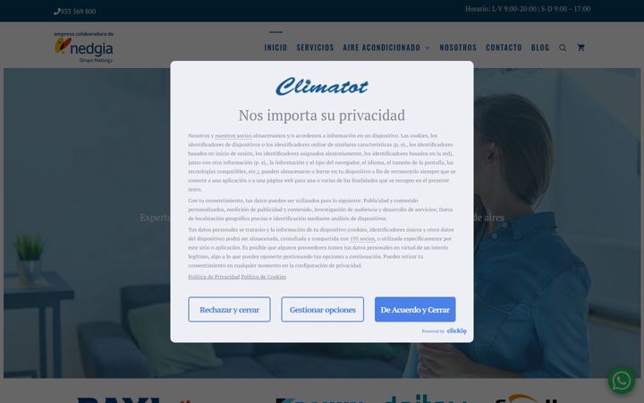 Screenshot of climatot.com