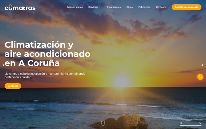 Screenshot of climatras.com