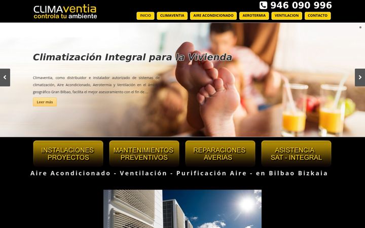 Screenshot of climaventia.es