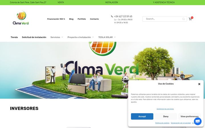 Screenshot of climaverd.com