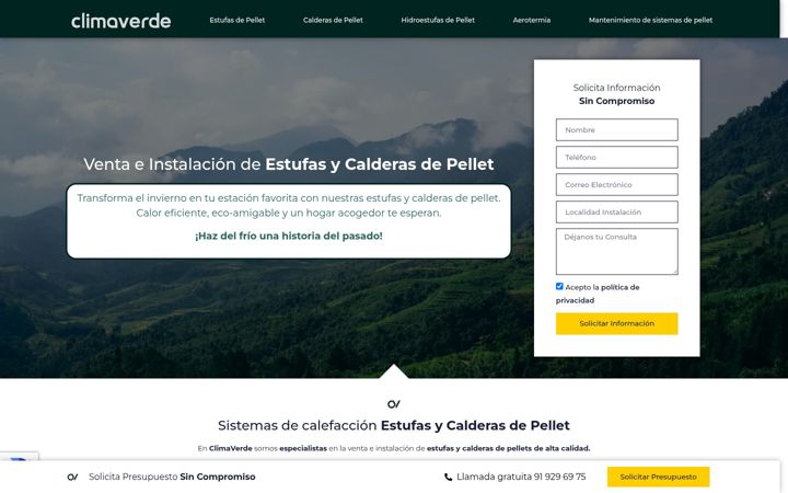 Screenshot of climaverde.es