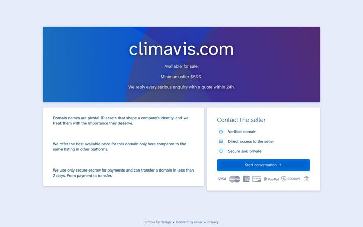 Screenshot of climavis.com