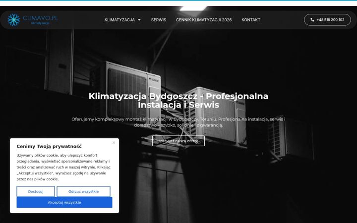 Екранна снимка на climavo.pl