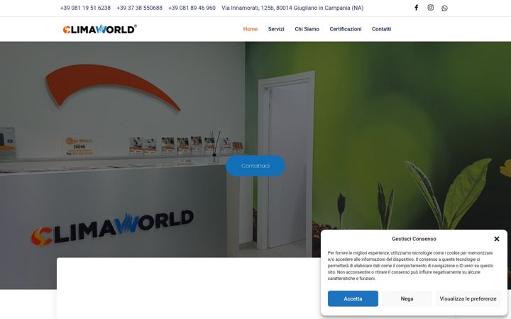 Captură de ecran a climaworld.net
