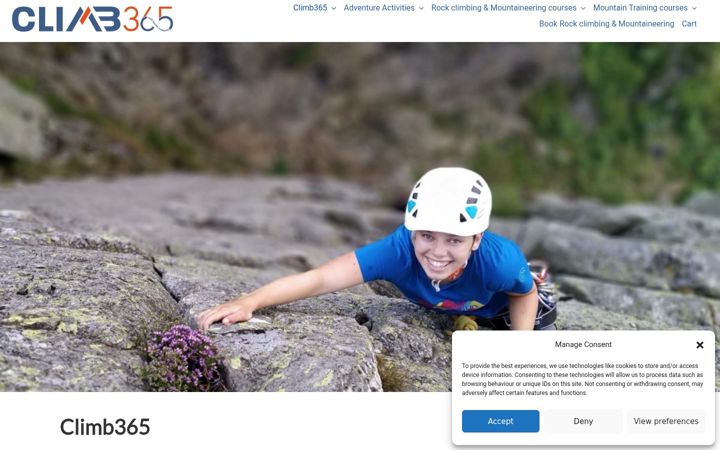 Screenshot von climb365.co.uk