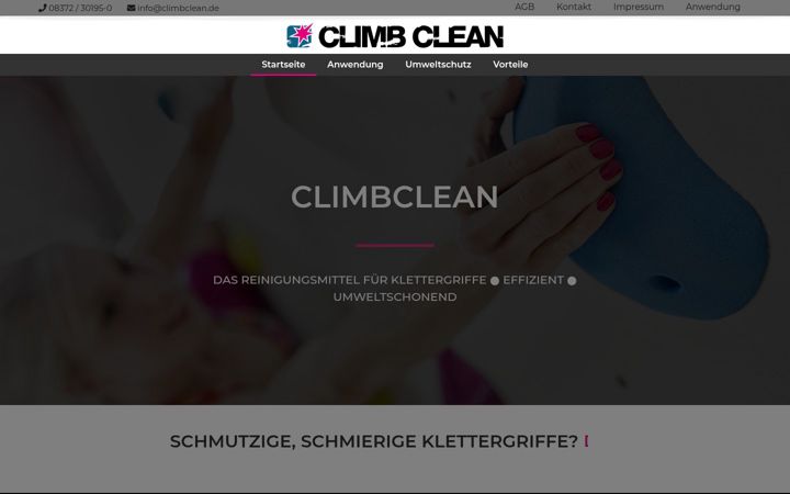 Screenshot of climbclean.de