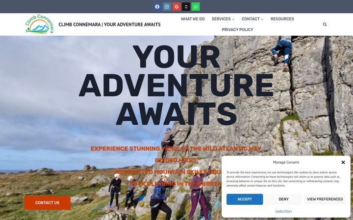 Screenshot of climbconnemara.com
