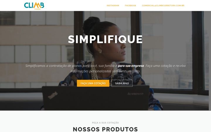 Screenshot of climbcorretora.com.br