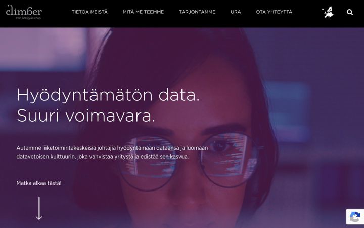 Screenshot von climber.fi