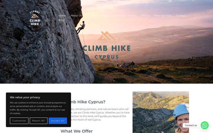 Screenshot of climbhikecyprus.com